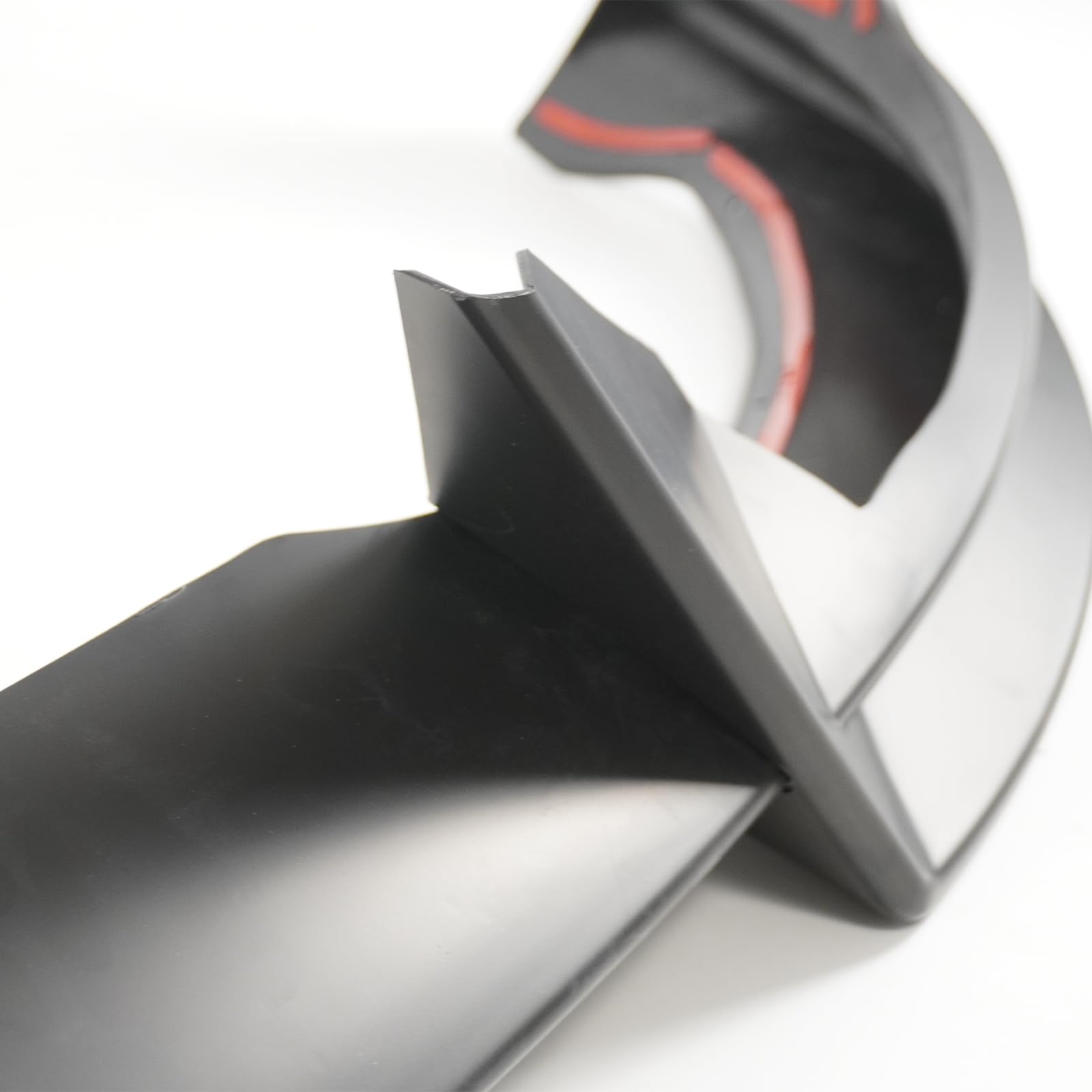 Front Lip Splitter 3PCS V Style Bumper Spoiler Matte Black for Tesla Model 3