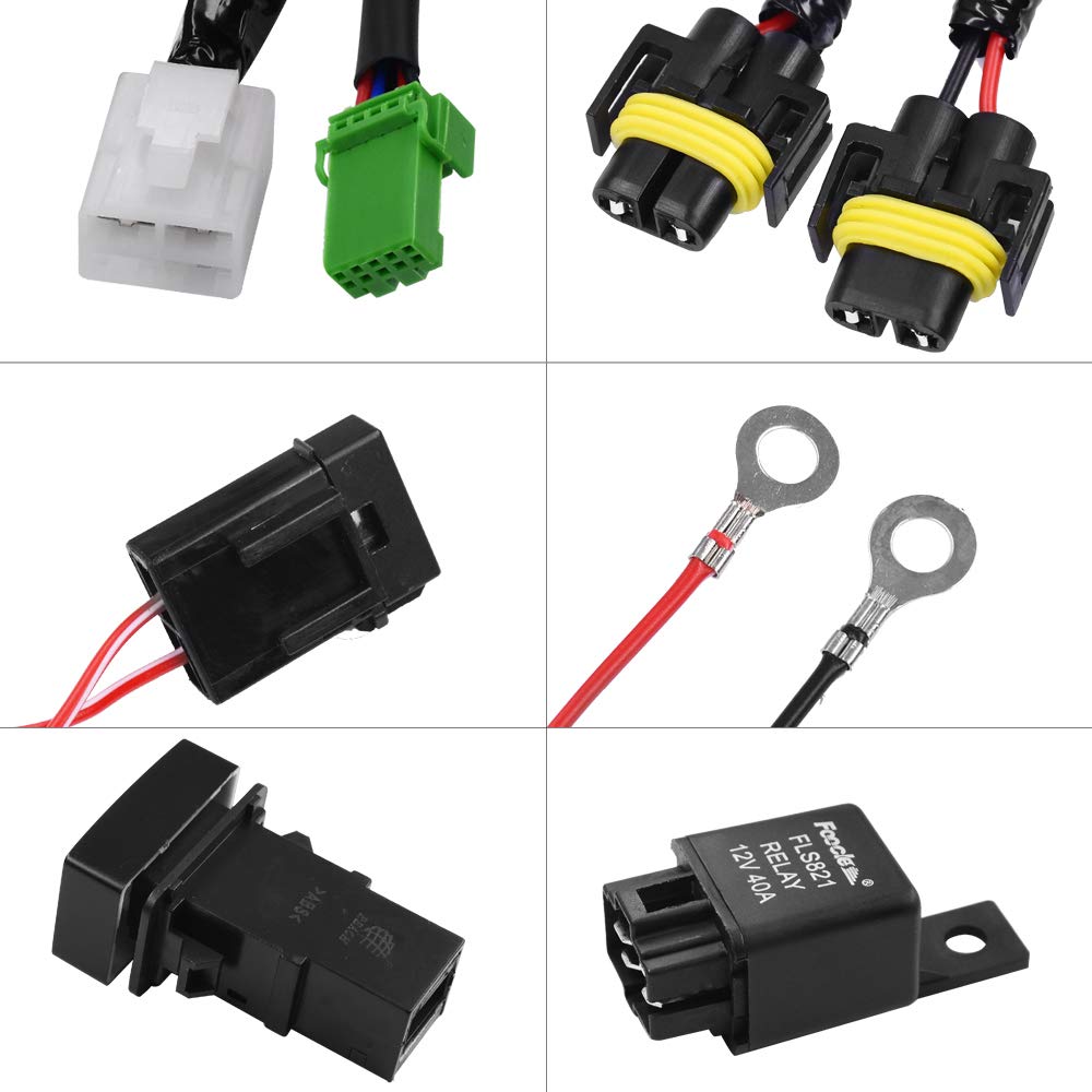 HUIQIAODS H11 880 881 H9 Fog Light Lamp Wiring Harness Socket Wire Connector