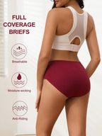 Vevmon Cotton Underwear for Women High Waisted Full Coverage Briefs Soft Ladies