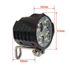 Bicycle Lights Ebike Headlight Accessories Lamp 3pin Built-in Horn Front Light 4