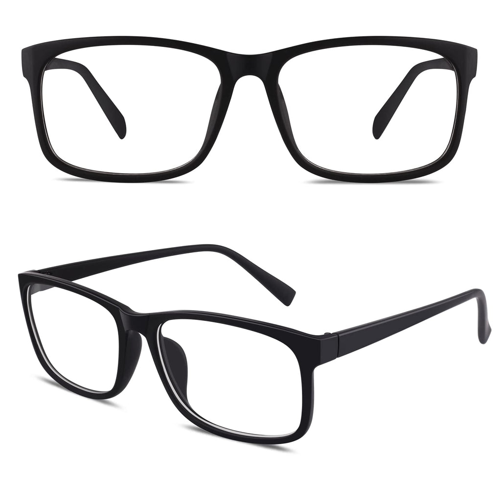 CGID Fake Glasses Clear Lens Non-Prescription Retro Rectangle UV400 Unisex