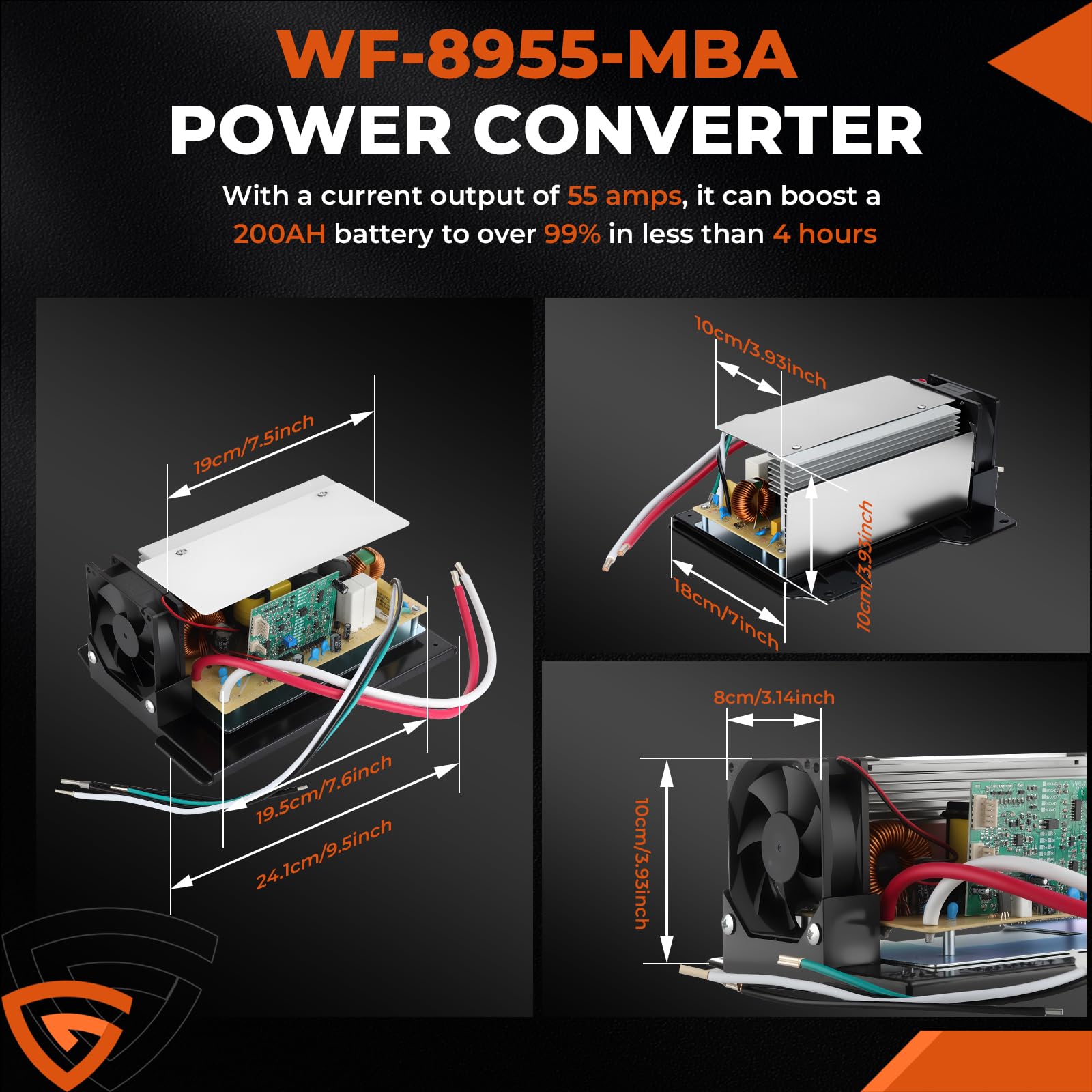 WF-8955-AD-MBA RV Power Converter Main Board Assembly 55 Amp for RV Trailer