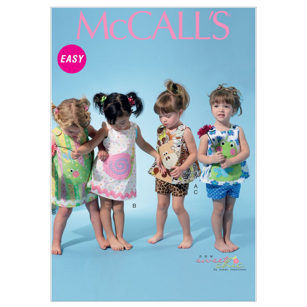 McCall's Patterns M6541 Infants' Top/Dress/Shorts and Applique and Eacutes
