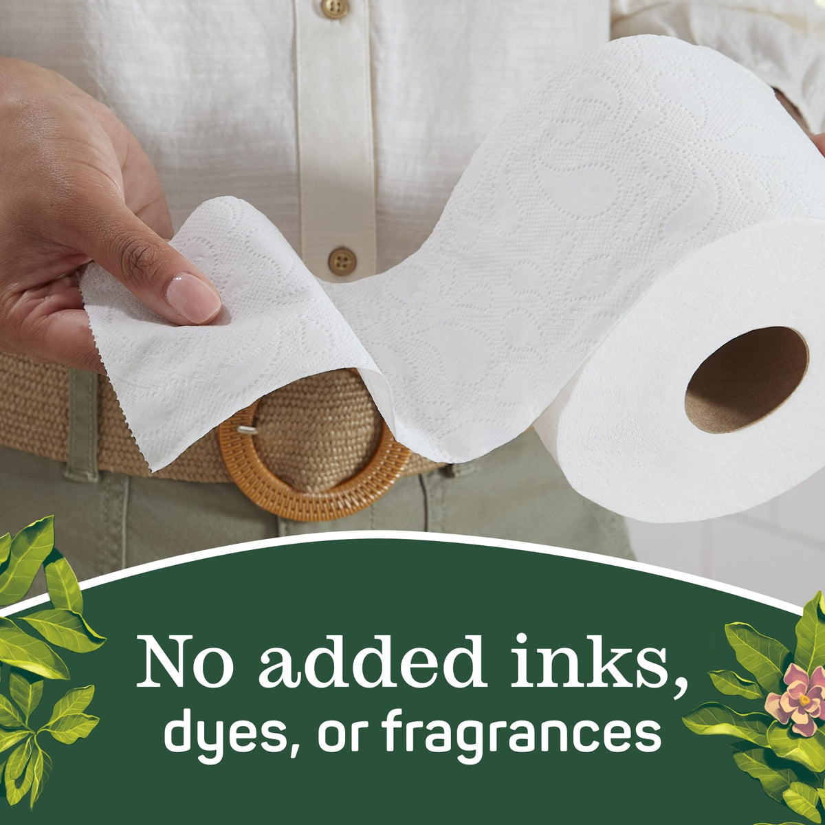 Aria 100% Recycled Toilet Paper, 24 Rolls, 3-Ply Soft Bath Tissue, Paper Packaging