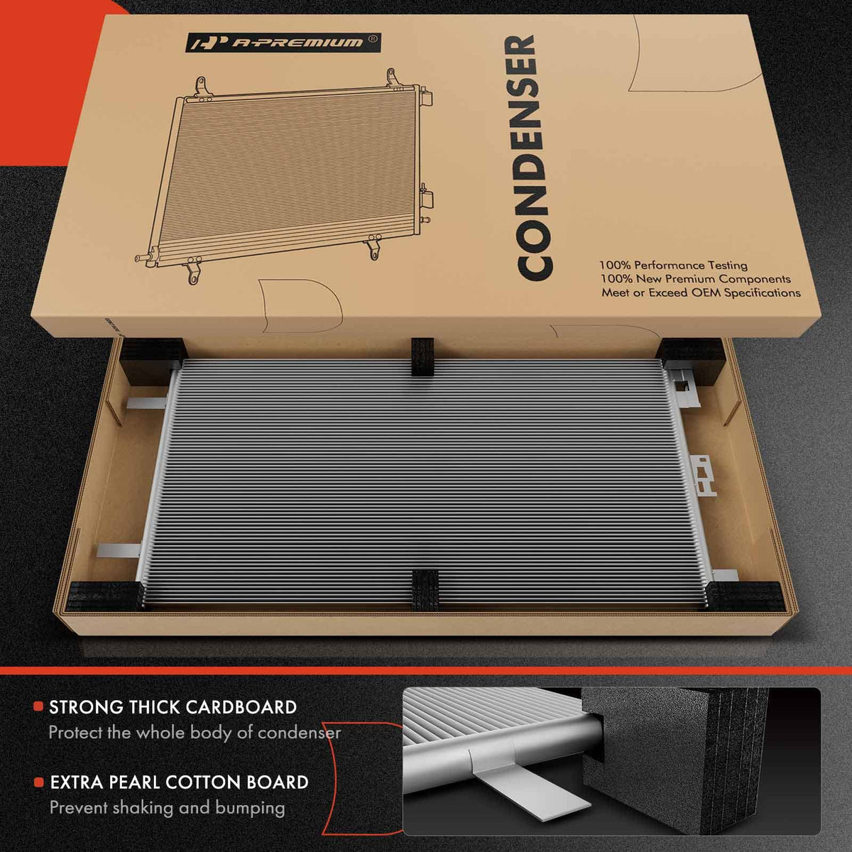A-Premium Air Conditioning Condenser Compatible Ford & Lincoln