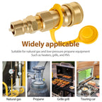 Janoiuc 1/2 Inch Gas Quick Connect Kit, 1/2 Inch Propane Quick Connect Fittings, Natural Gas Quick Connect Fittings