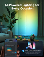 Govee RGBIC Floor Lamp Basic, 1000lm LED Corner Lamp Compatible with