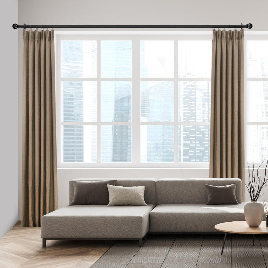 AMZSEVEN Curtain Rods for Windows 16 to 48 Inches, Curtain Rod Max Adjustable