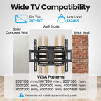 USX STAR Full Motion TV Wall Mount 37–90" UL Listed VESA 600x400 132lbs Swivel