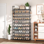 VTRIN 10 Tier Shoe Rack Large Capacity Metal Shoe Organizer for Closet Entryway