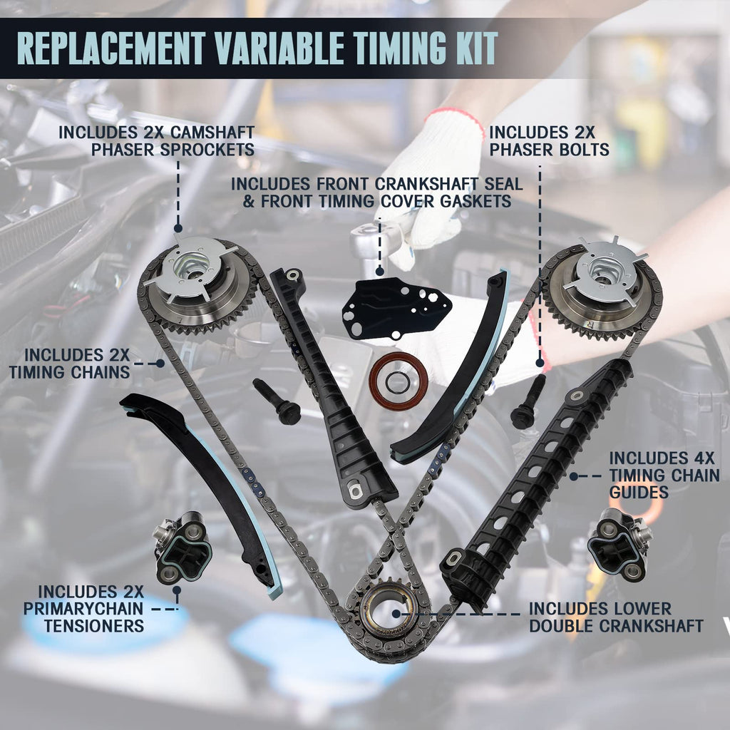 5.4 timing chain kit W/cam phaser Timing Chain Tensioner Sprocket for 2005 f150