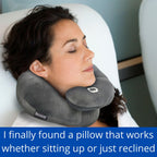 BCOZZY Neck Pillow Support Brace Pain Relief Adjustable Washable Large Gray