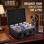 SUREMAX 600+ Trading Card Storage Box, Portable Card Case for 3" x 4" Graded