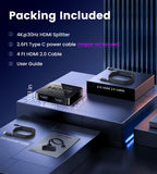 avedio links HDMI Splitter 1 in 2 Out [w/ 4 Ft Hdmi Cable]Not for Extended