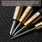 WUTA Stitching Awl Diamond Shape Awl Ebony Blackwood Handle Leather Craft Sewing