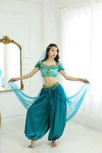 MISI CHAO Belly Dance Jasmine Costume - Aladdin Halloween Outfit Princess