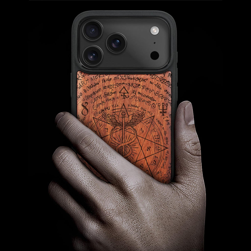2 Pack Carveit Magnetic Wooden Case for iPhone 17 and 17 Pro Case, Wood Artisan