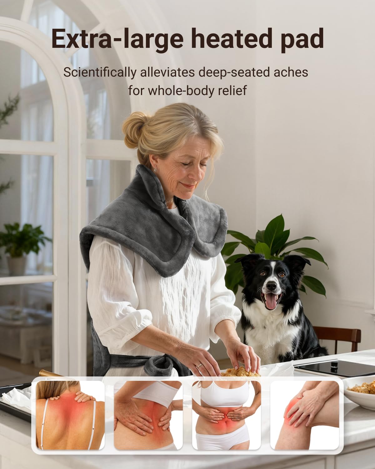 iDOO Electric Heating Pad for Back, FSA Eligible Items, Fathers Day Dad Gifts