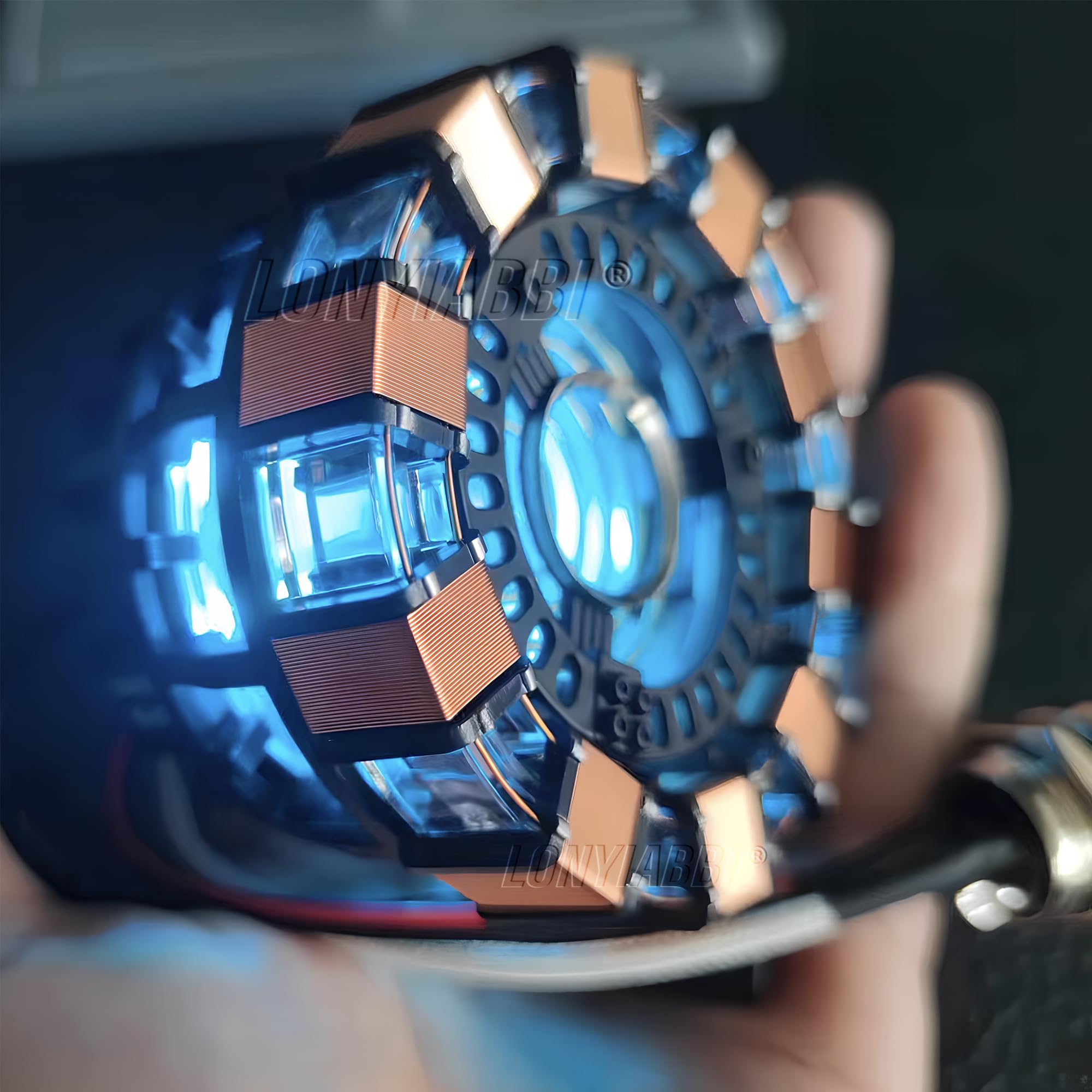 Lonyiabbi Arc Reactor MK1-1:1 Scale, USB Powered LED Light with Vibration