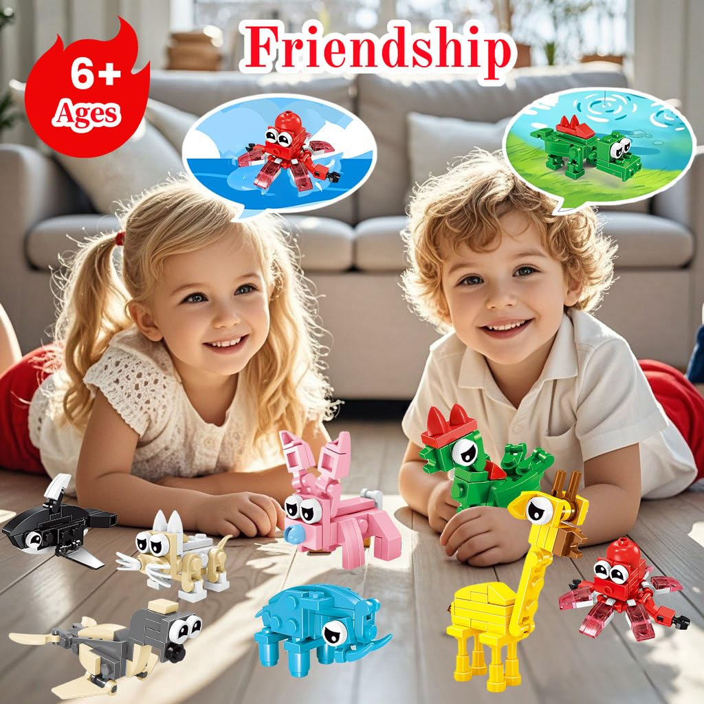 24 Pack Mini Animal Building Blocks Party Favors STEM Toys for Kids