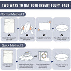 OKBA Set of 2 Throw Pillow Inserts 16x16 Soft Hypoallergenic Cushion Fillers