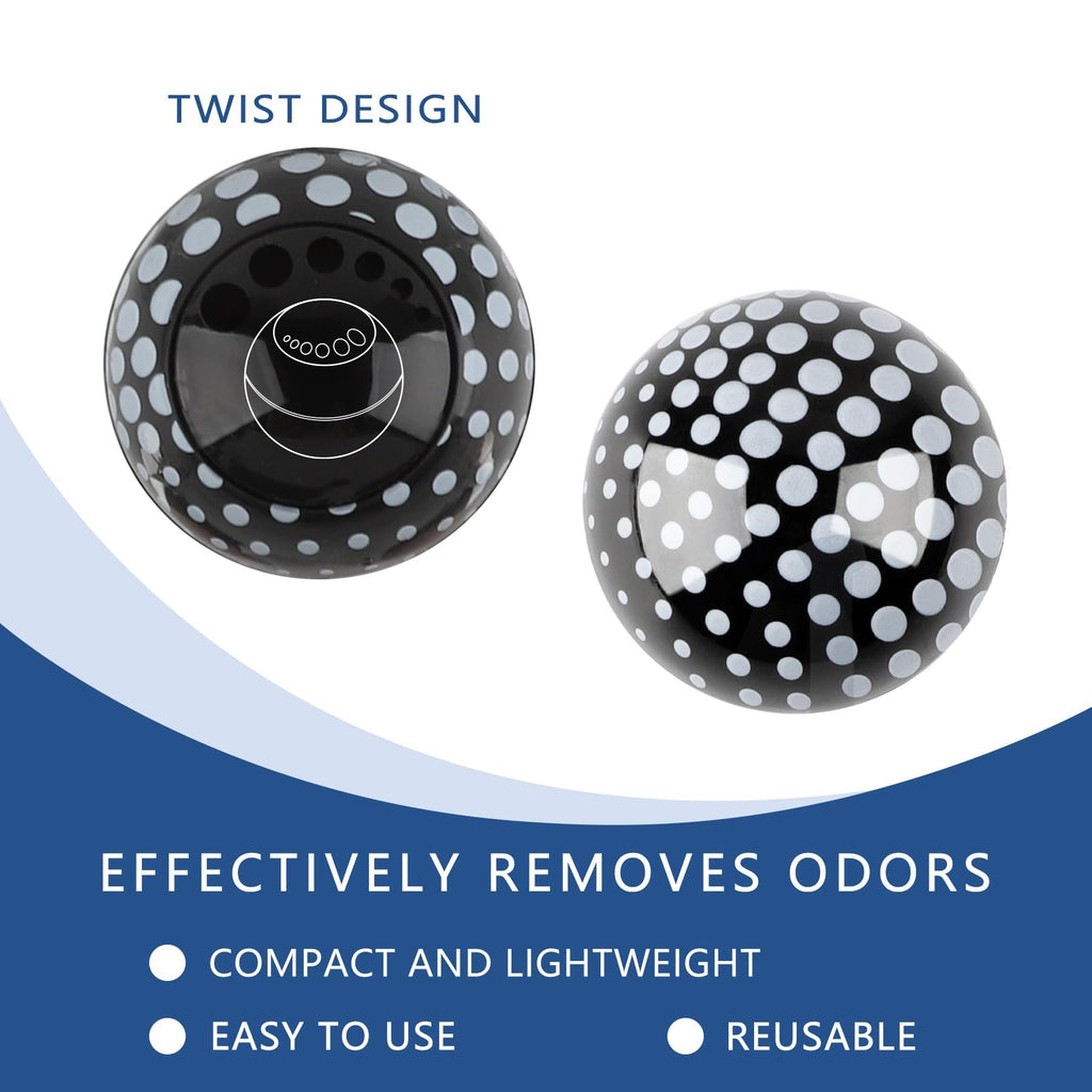 Knixmax Sneaker Deodorizer Shoe Freshener Balls, Odor Eaters for Shoes Boots Mules, Smell Eliminator Ball for Gym Gear Bags and Lockers, Fresh Linen Scent, Pack of 6, Black White