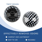 Knixmax Sneaker Deodorizer Shoe Freshener Balls, Odor Eaters for Shoes Boots Mules, Smell Eliminator Ball for Gym Gear Bags and Lockers, Fresh Linen Scent, Pack of 6, Black White