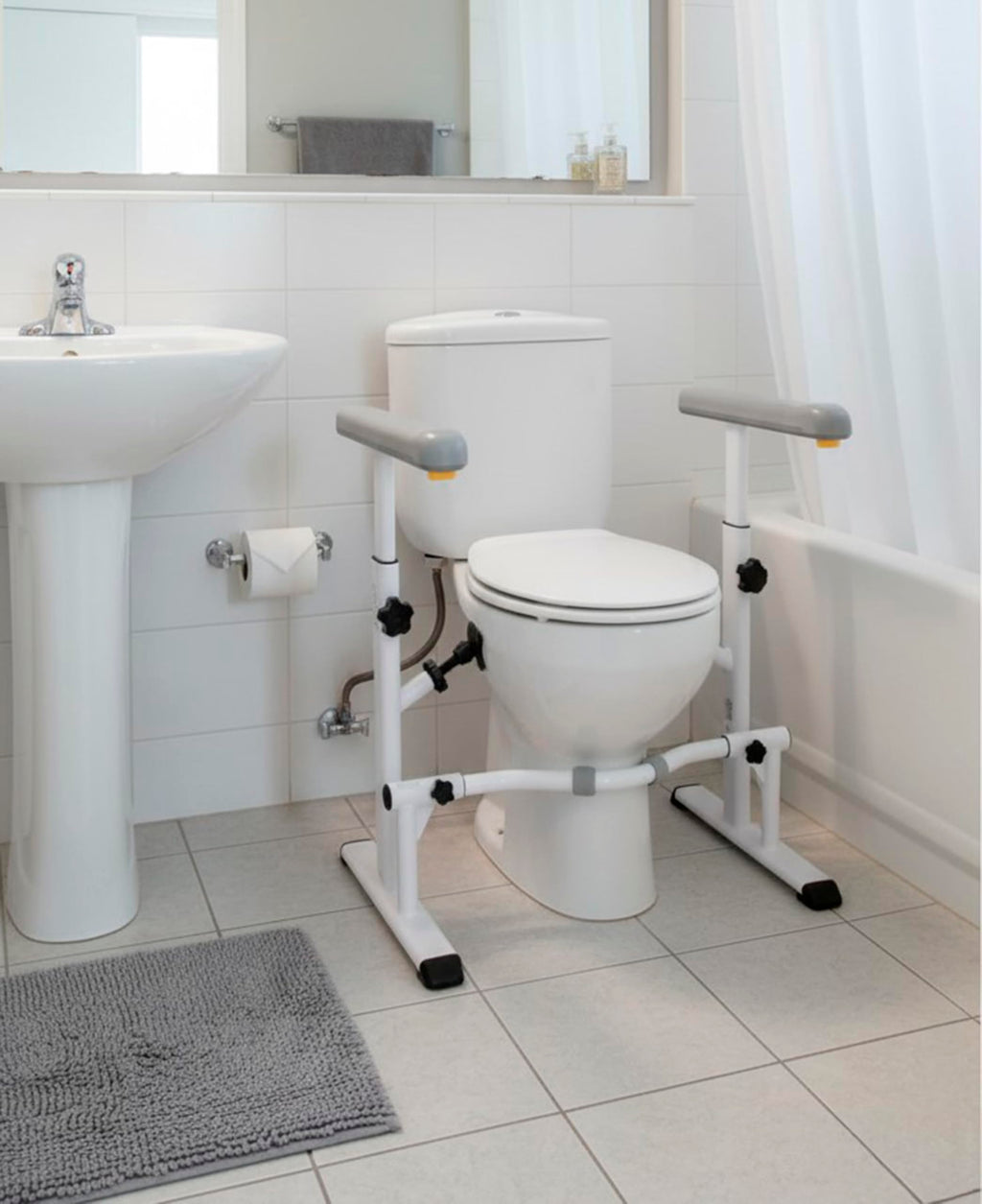 KMINA - Toilet Safety Rails for Seniors (330 lbs) Toilet Safety Frame