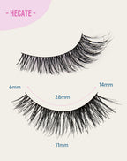 Volume Fluffy Wispy Faux Mink Lashes Natural Look Brown Eyelashes 7 Count