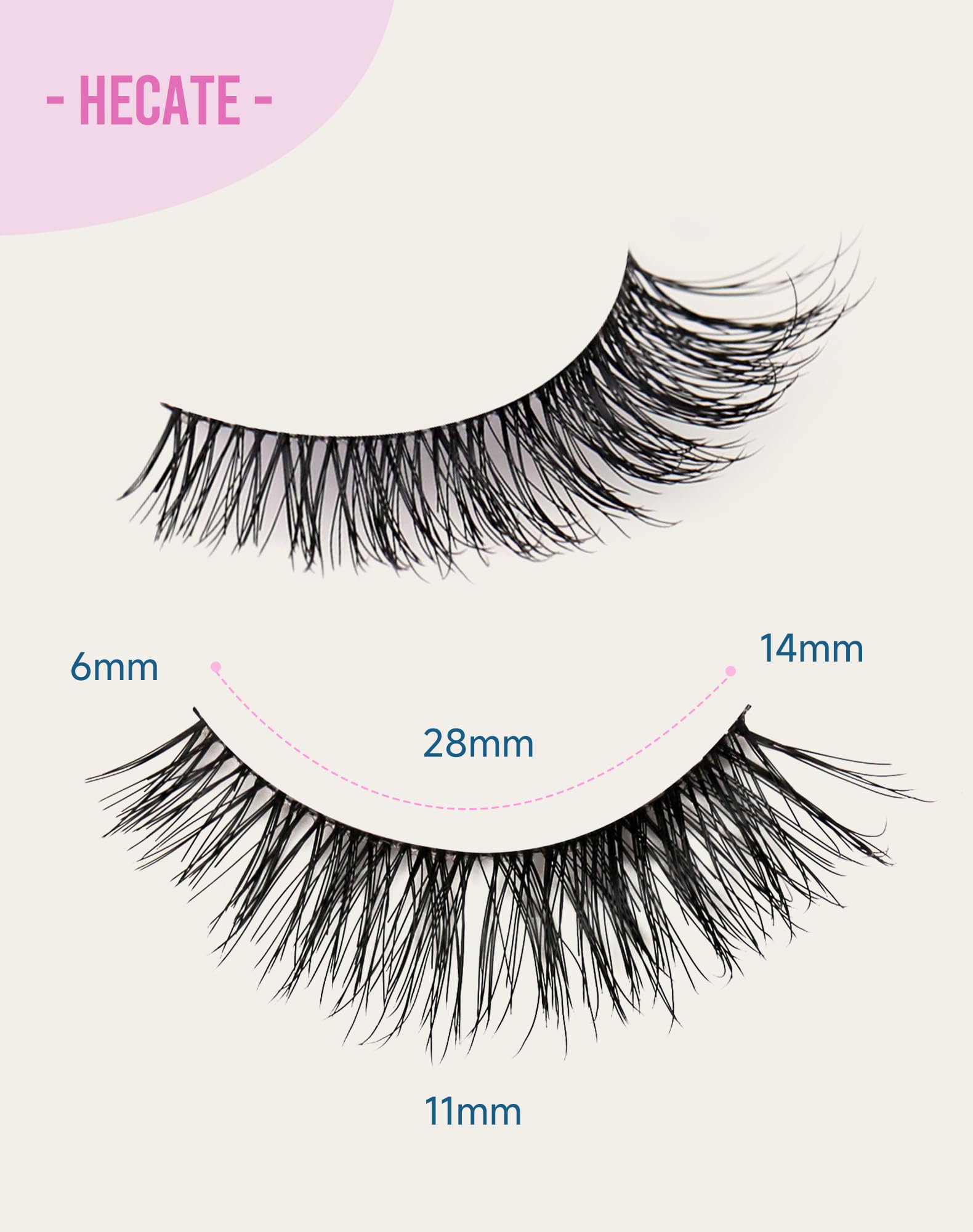 Volume Fluffy Wispy Faux Mink Lashes Natural Look Brown Eyelashes 7 Count