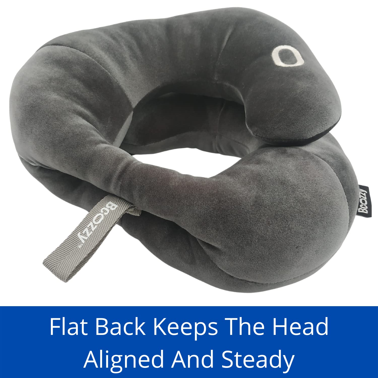 BCOZZY Neck Pillow Support Brace Pain Relief Adjustable Washable Large Gray