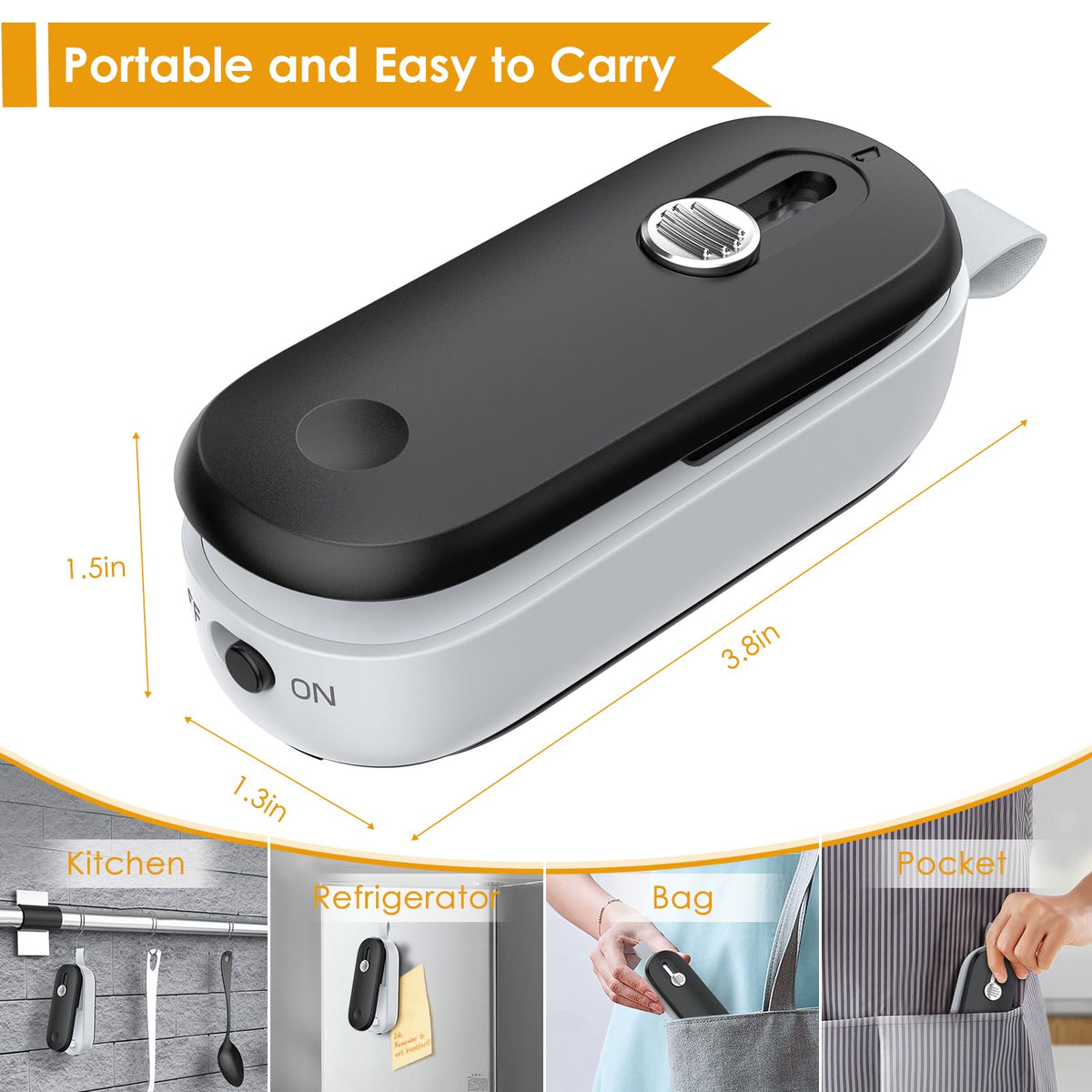 FEPPO Mini Bag Sealer, 2 in 1 Heat Sealer with Cutter, Portable Resealer Machine
