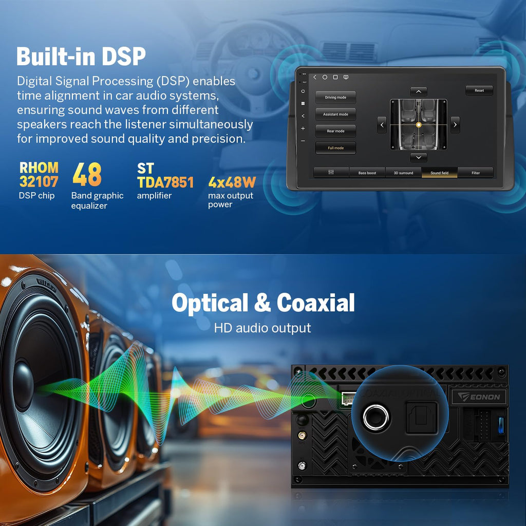 Eonon 9 in Android 13 Car Stereo for BMW E46 6+64GB CarPlay Android Auto GPS
