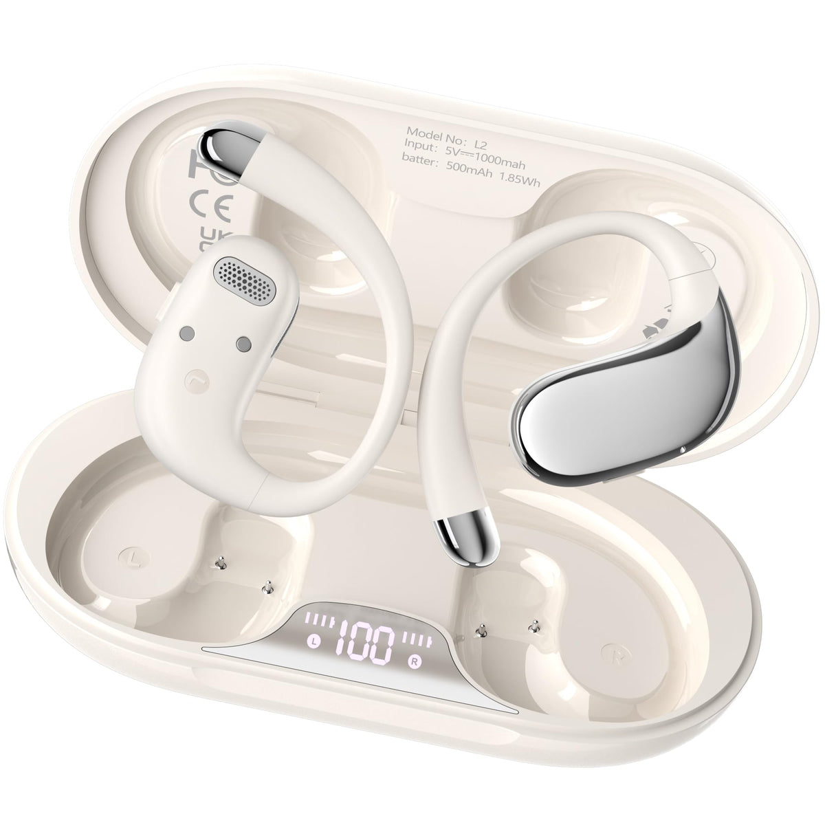 WIVTAK Open Ear Headphones Bluetooth 5.4, 62H Playtime, Air Conduction Wireless