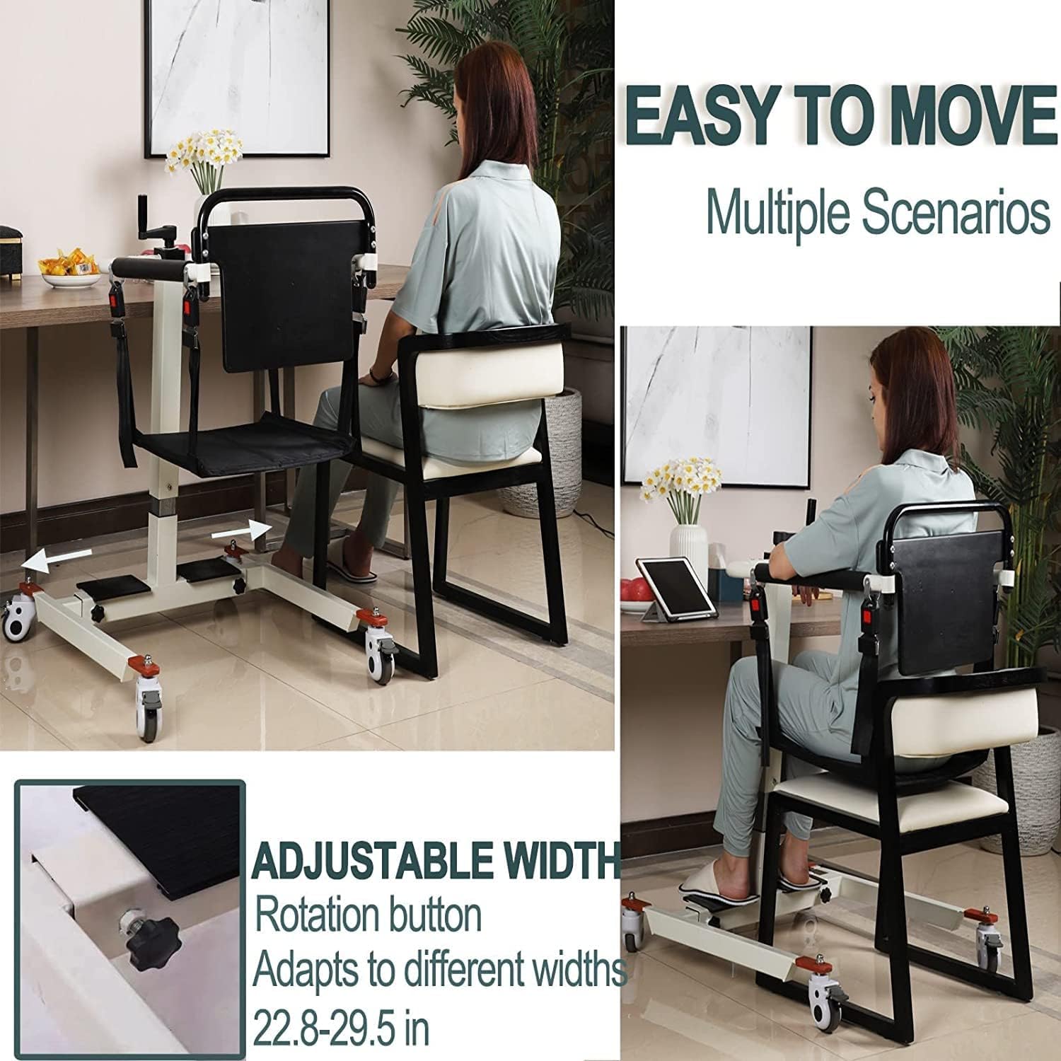Patient Lift Transfer Chair, Transfer Lift Chair for Disabled, Portable Car