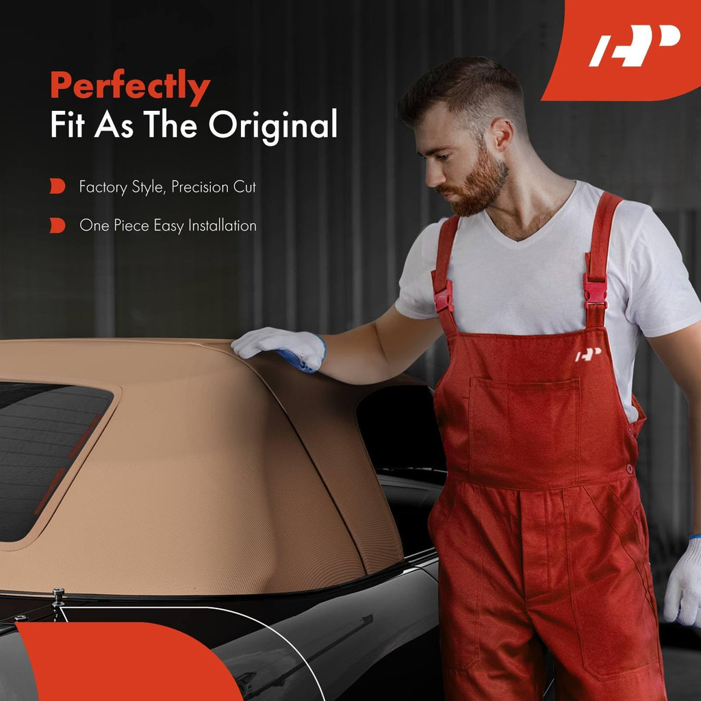A-Premium Tan Convertible Soft Top, Compatible with Honda