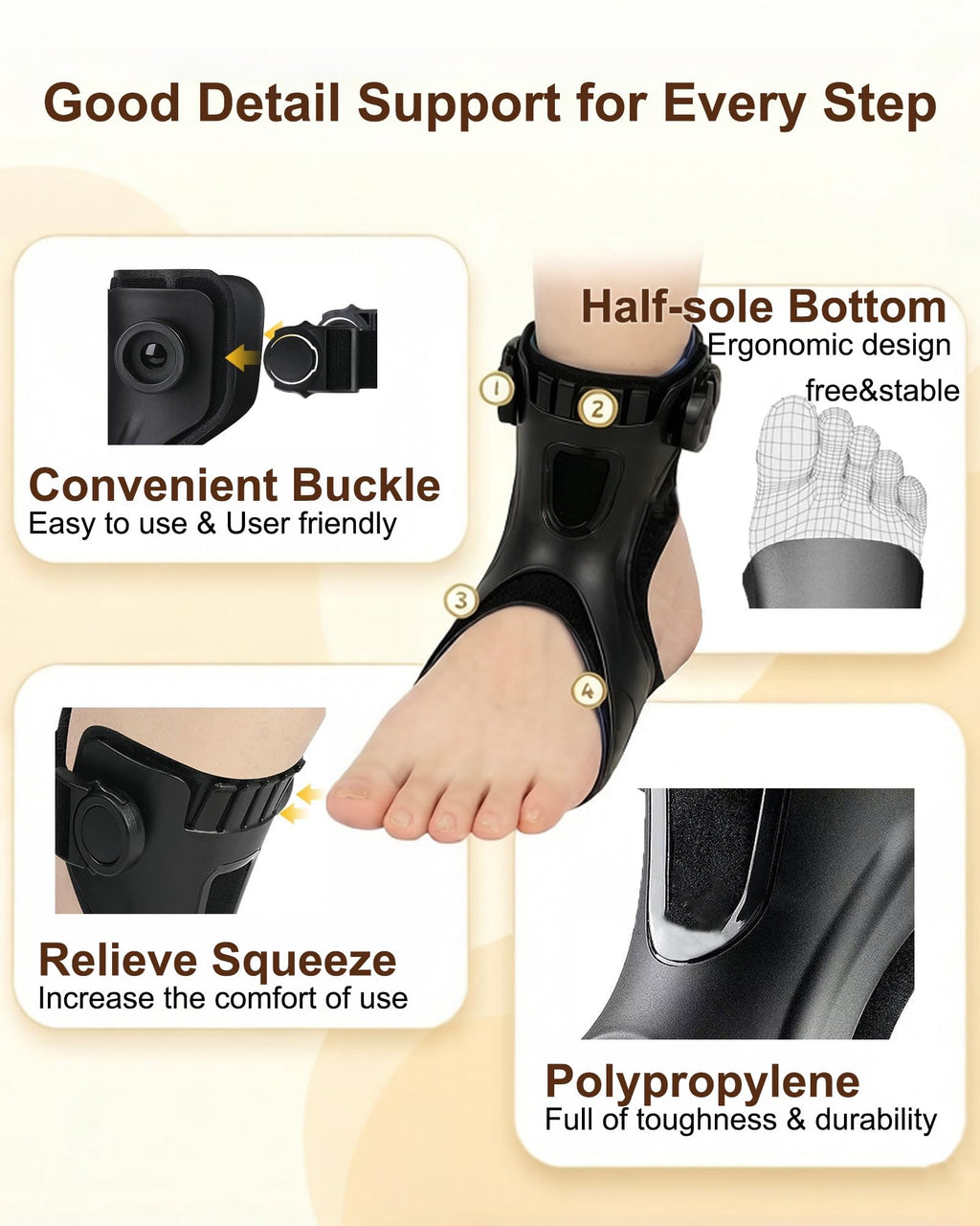 AFO Foot Drop Brace AFO Brace Drop Foot Orthosis for Hemiplegia Stroke Varus