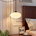 KCO Lighting Large Milk Glass Globe Pendant Light Mid Century Modern Hanging