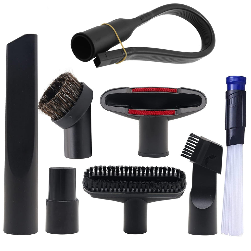 Alrens 8PCS Shop Vacuum Attachment Brush Set 1-1/4" & 1-3/8" Accessories