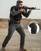 Men's Stretch Tactical Cargo Pants Waterproof Ripstop Lightweight Hiking Pants