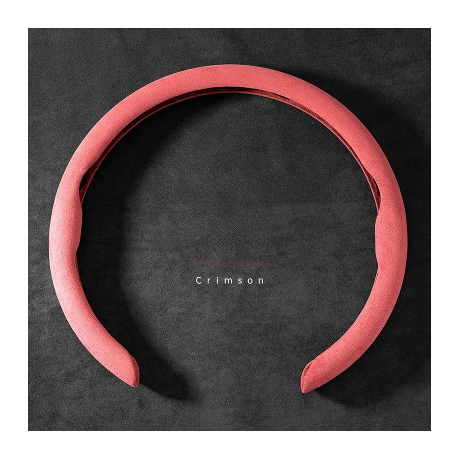 Suede Steering Wheel Cover 15 inch Tesla Model 3 Y S Ultra Thin Black Anti Slip