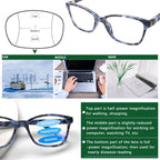 STASTEND 4 Pack Progressive Multifocus Reading Glasses for Women Men Spring