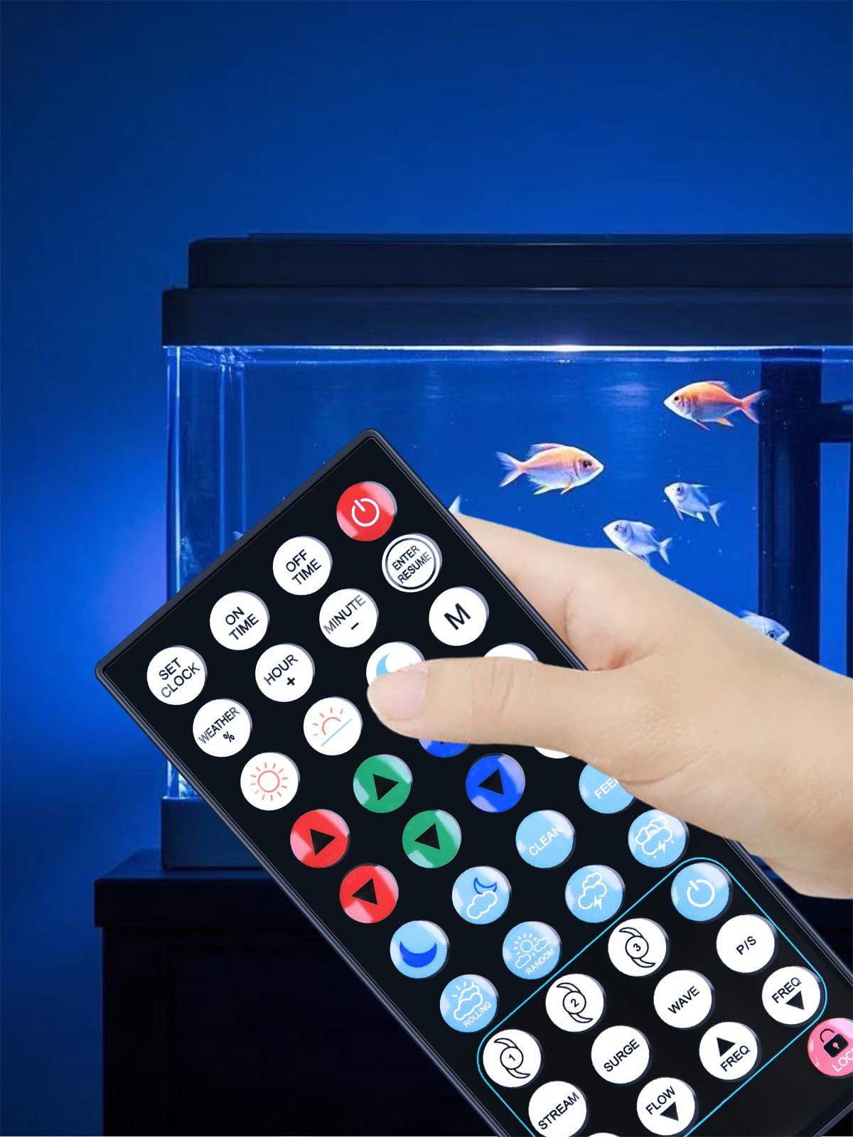 OPEN BOX Aquarium Lighting Control Replacement Remote Control Compatible with