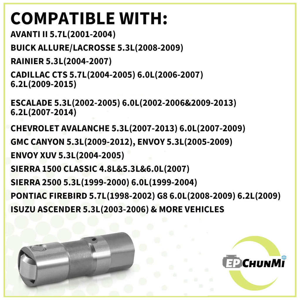 EPChunMi 1PC Valve Lifter Kit Replaces JB-2079 For LS7 LS9 LS1 LS2 LS3 LS6 LSX 4.8 5.3 5.7 6.0 6.2L Engines