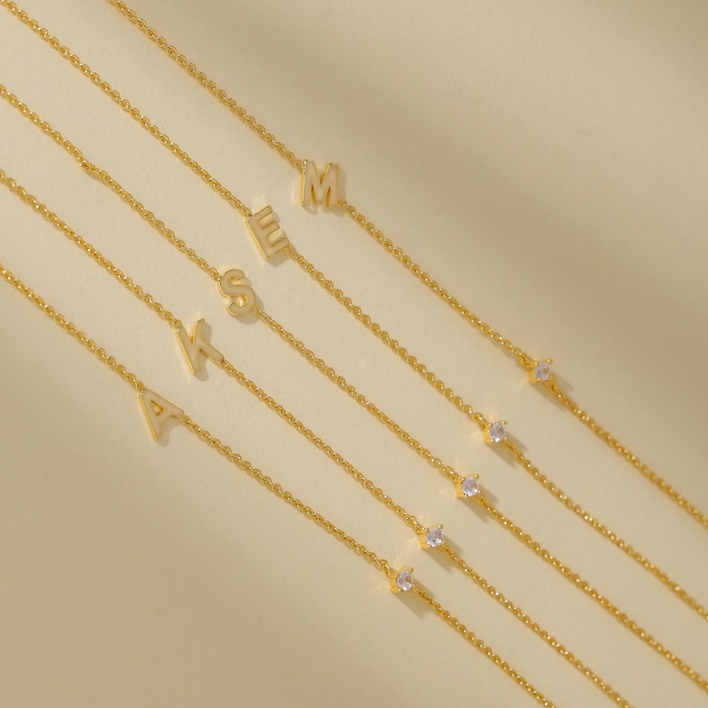 FUCJOEE Initial Necklaces for Women, Dainty Letter Choker Necklace 14K Gold