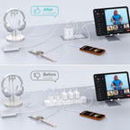 50W USB Wall Charger Block,2Pack 5-Port Charger Fast Charging Block QC 3.0