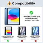 MoKo for iPad (A16) 11th Generation Case 11 Inch 2025, iPad 10th Generation Case