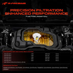 A-Premium Rear Left Fuel Filter Assembly Compatible with Mercedes-Benz