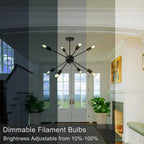 TJOY 12 Pack A19 Vintage LED Edison Bulbs, Dimmable, 60W Equivalent, High