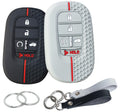 RUNZUIE 2Pcs 5 Buttons Silicone Smart Key Fob Cover for 2022 2023 2024 2025